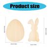 5Pcs Bunnies Eggs Shape Cutouts Wood Cutouts Unfinished Wood Cutouts Animal Shape Wood Slices for Painting Art Craft
