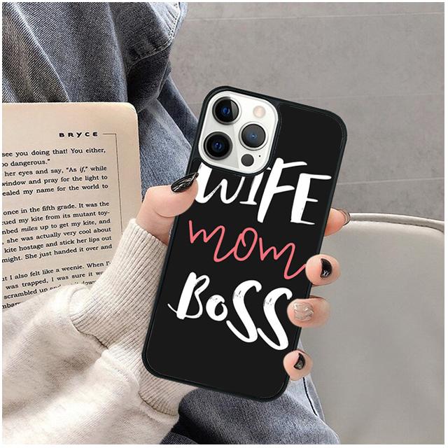 Wife Mom Boss funny Phone Case Cover for iPhone 17 Air 16 16e 15 13 14 11 12 Pro Max Plus coque fundas Shell