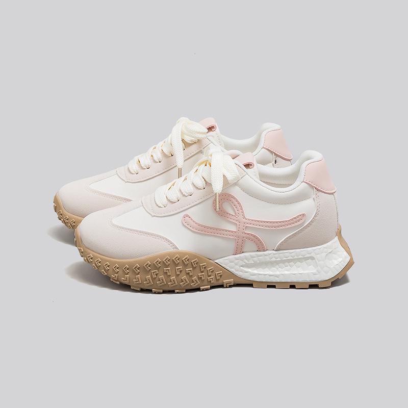 Fashion Women's Leisure Sports Shoes Non Slip Comfortable PU Leather Sneakers Lace Up Increased Height Design Casual Shoes Zapatos Mujer