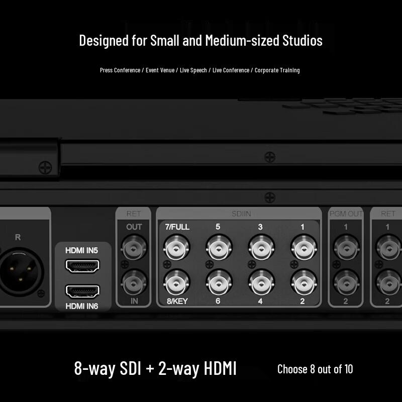 Jiashiying R10PRO 8-Channel SDI HD Live Streaming Switcher
