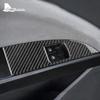 For Seat Leon 2005 2006 2007 2008 2009 2010 2011 2012 Real Soft Carbon Fiber LHD RHD Car 2-Door Window Button Panel Trim Sticker