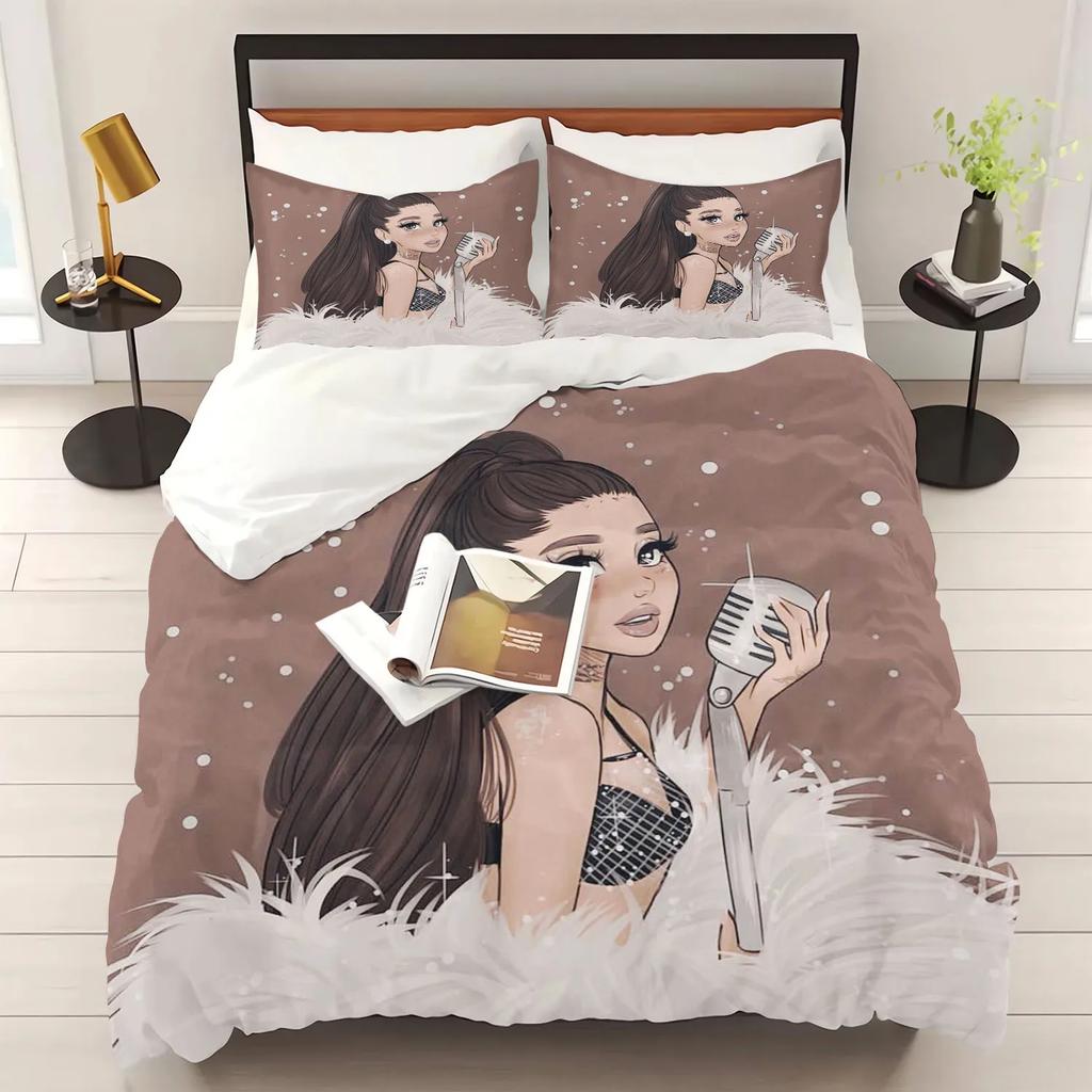 Star Duvet Cover Sets Ariana Grande Bedding Set Famous Anime Comforter Bed Linen Twin Queen King Single Size Dropshipping Gift