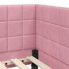 Corner Bed Frame with Headboard Pink 80 cm x 200 cm Velvet