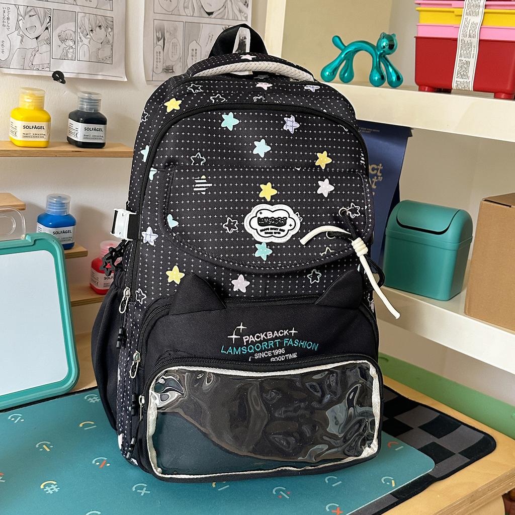 Schoolbag Japanese ins new schoolbag high value fresh sweet pain bag middle school student backpack light large capacity backpack