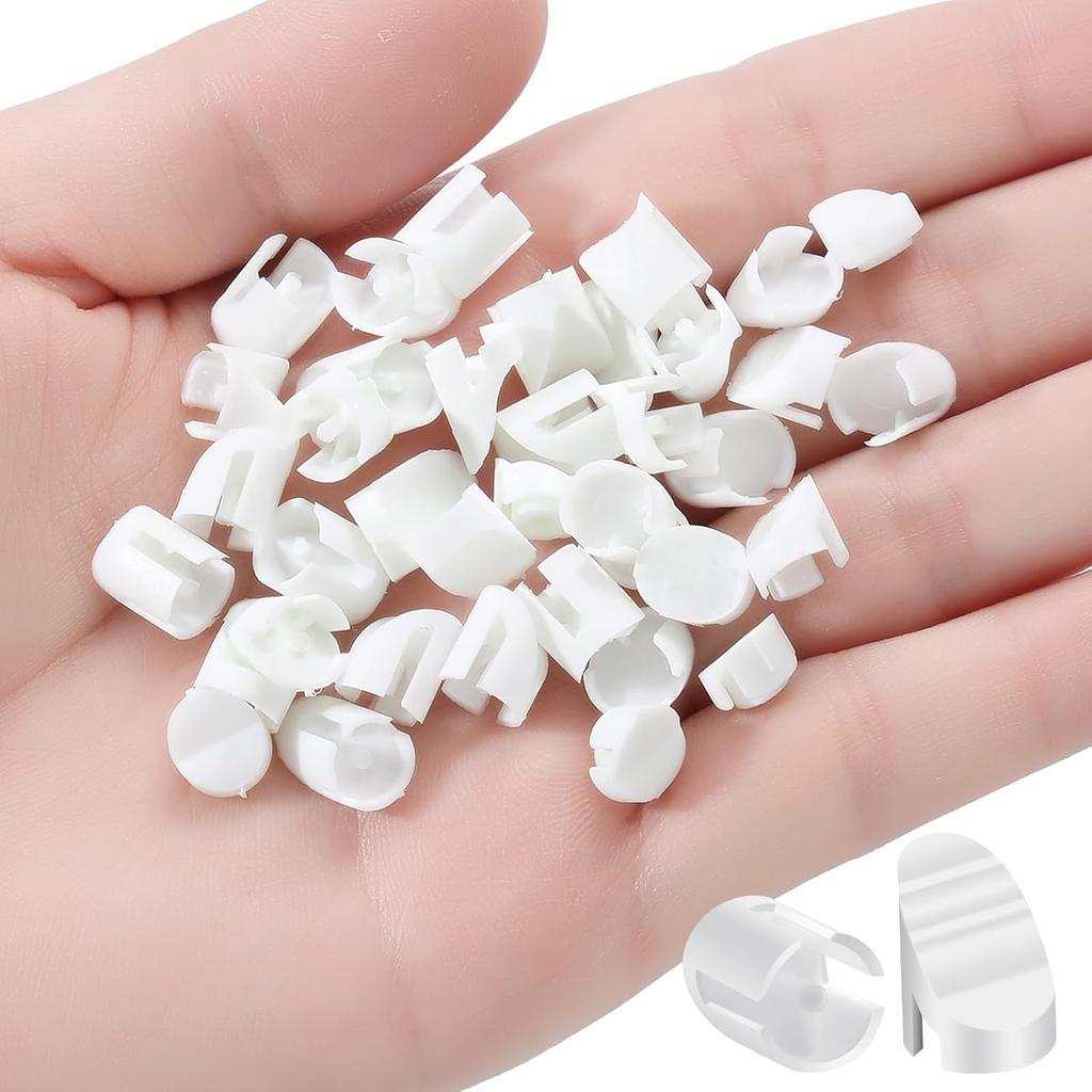 100 Pcs Entry Door Plugs 1/4 x 5/16 and 3/8 x 5/16 Diameter Door Frame Plugs Variety Pack White Screw Hole Plugs