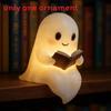 Ghost Reading Book Lamp Usb Rechargeable Halloween Nightlight For Kids And Teens