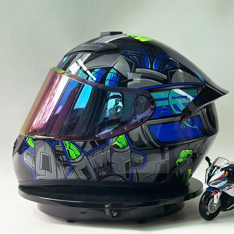 Unisex DOT Certified Motorcycle Full Helmet with Clown Style Warm Four-Season Riding Biker Headgear for Men And Women