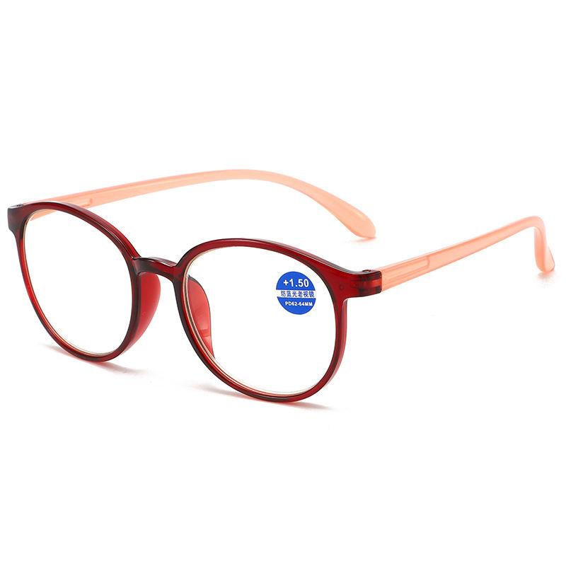 Ready to Ship Cheap Plastic Round Frame Anti Blue Light Reading Glasses 2026