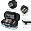 Pencil Case Zip Around Closure High Capacity 300D Polyester with Main Compartment Mesh Pocket and Pen Slots for Daily School Use