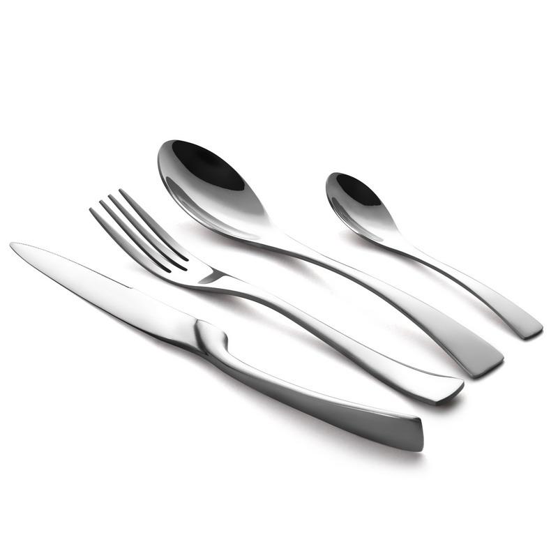 24 Pcs 18/10 Stainless Steel Black Gold Silver Cutlery Dinnerware Meat Knives Coffee Spoon Fork Flatware Set Dishwasher Safe