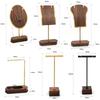 Photography Props Jewelry Display Stand Copper and Wood Display Holder Storage Rack  Earrings
