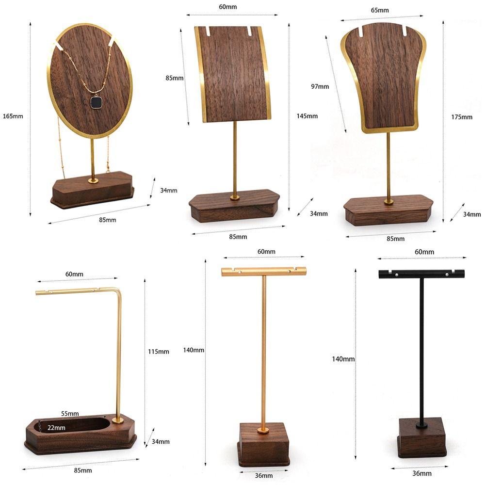 Photography Props Jewelry Display Stand Copper and Wood Display Holder Storage Rack  Earrings