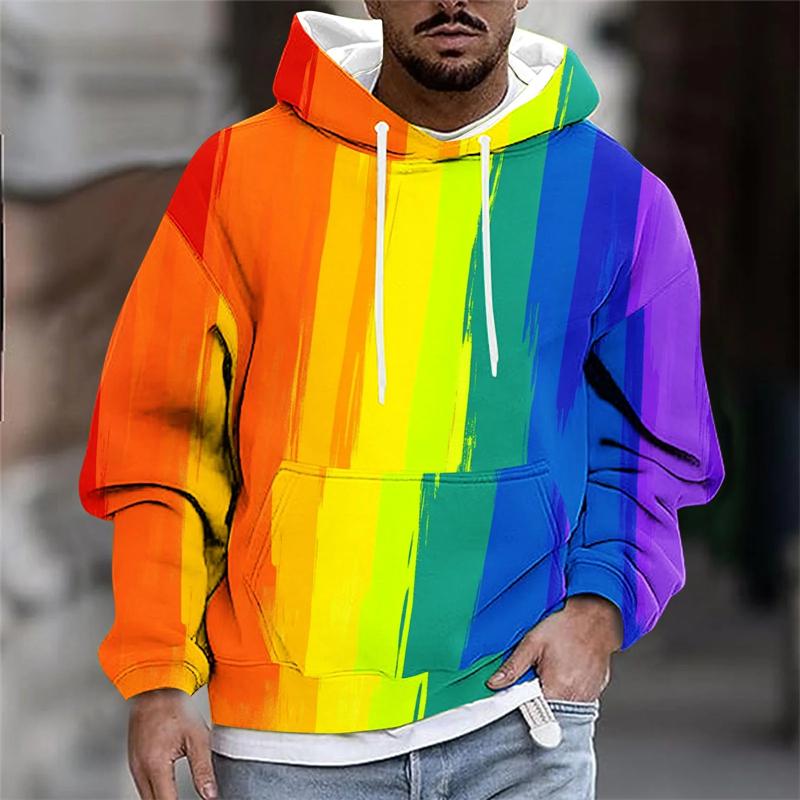 New Unisex 3D Graphic Hoodies Man Colorful Paint Abstract Style Cool Printed Pattern Casual Hoodie Trendy Hoodie Daily Wear Top
