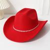 Strass Kleines Herz Damen Western Cowboy Zylinder Herren und Damen Party Freizeit Zylinder Filzhut