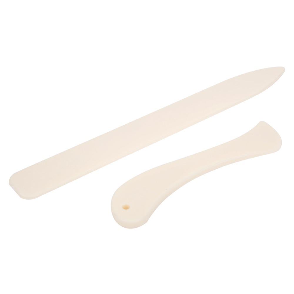 2pcs Manual Tool Leather Craft Tool White ABS Scoring Tool Paper Creaser Paper Crafting