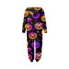 Halloween Printed Family Matching Hooded Long Sleeved Zippered Hooded Jumpsuit Set