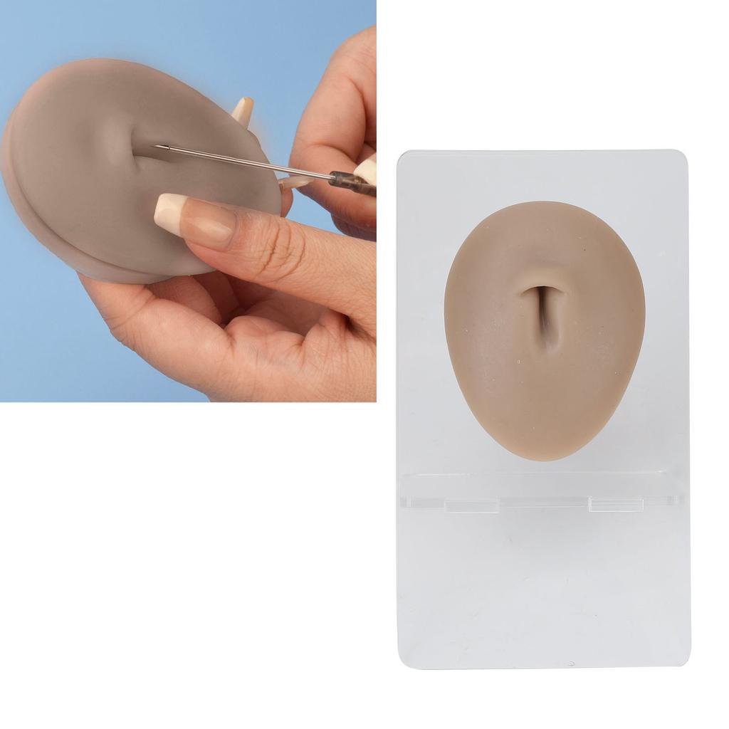 3D Silicone Belly Button Model for Piercing Practice Reusable Soft Elastic Human Navel Model Display