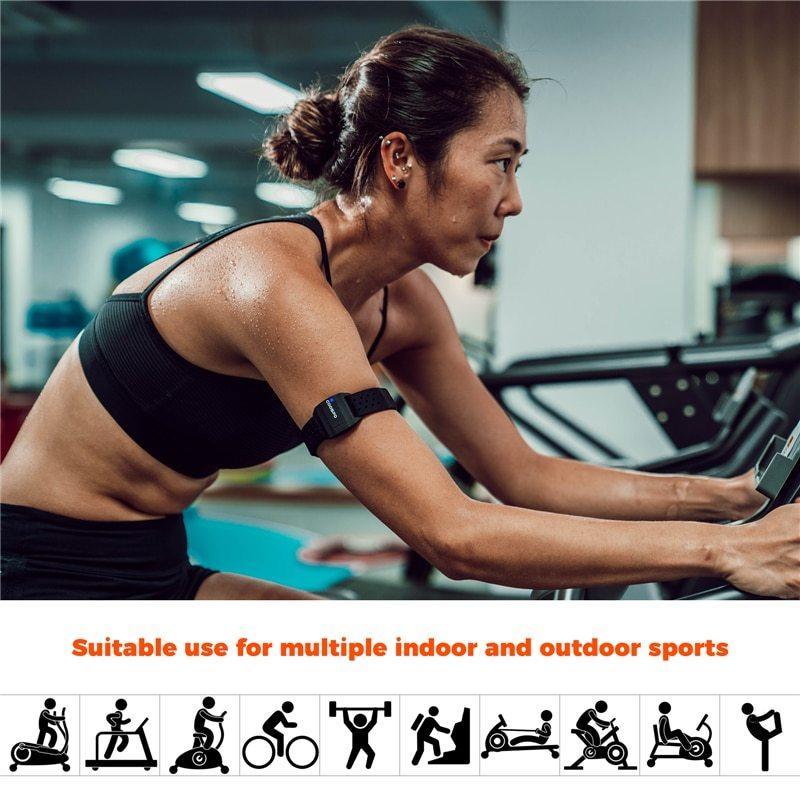 COOSPO Herzfrequenzmesser Optisch Fitness Outdoor Schlagfrequenzsensor Bluetooth 4.0 ANT Für Garmin Wahoo Fahrradcomputer