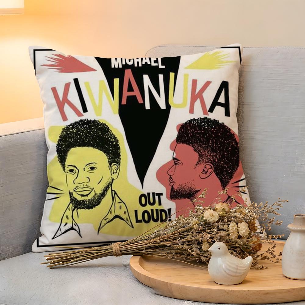 Cushion Cover Linen SkinFriendly Soft Decorative Case For Sofa Home Decor Singer MMichael KKiwanuka Pillow cover