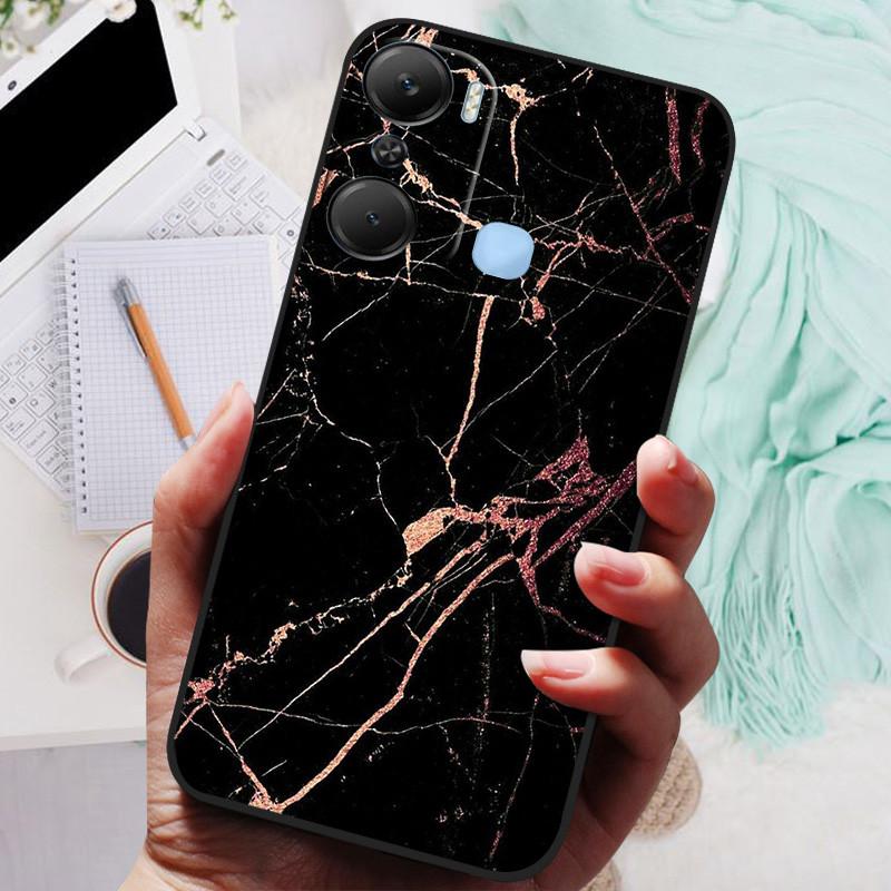 For Infinix Hot 12 Pro Case Black Cover Lion Wolf Silicone Soft Back Cases For Infinix Hot 12i Hot12 Pro / Hot 20 5G Case Shell