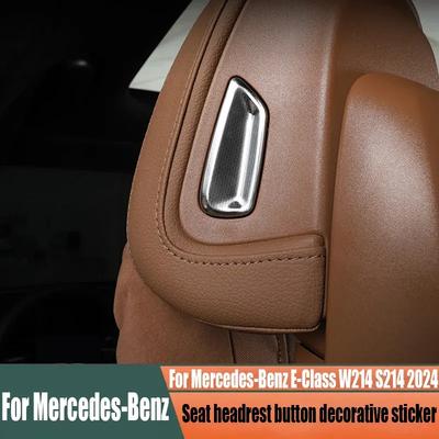 For Mercedes-Benz E-Class W214 S214 2024 Seat Headrest Button Decoration Sticker Automotive Interior Decoration Accessories