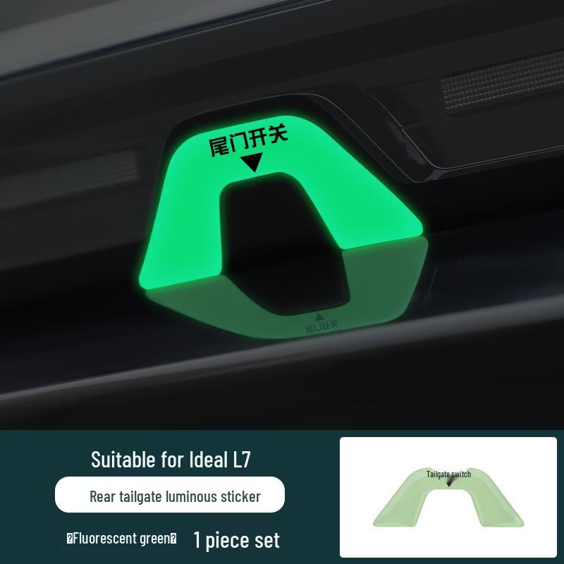 Ideal L6-L9 Trunk Night Glow Warning Sticker - Reflective Fluorescent Button Accessory