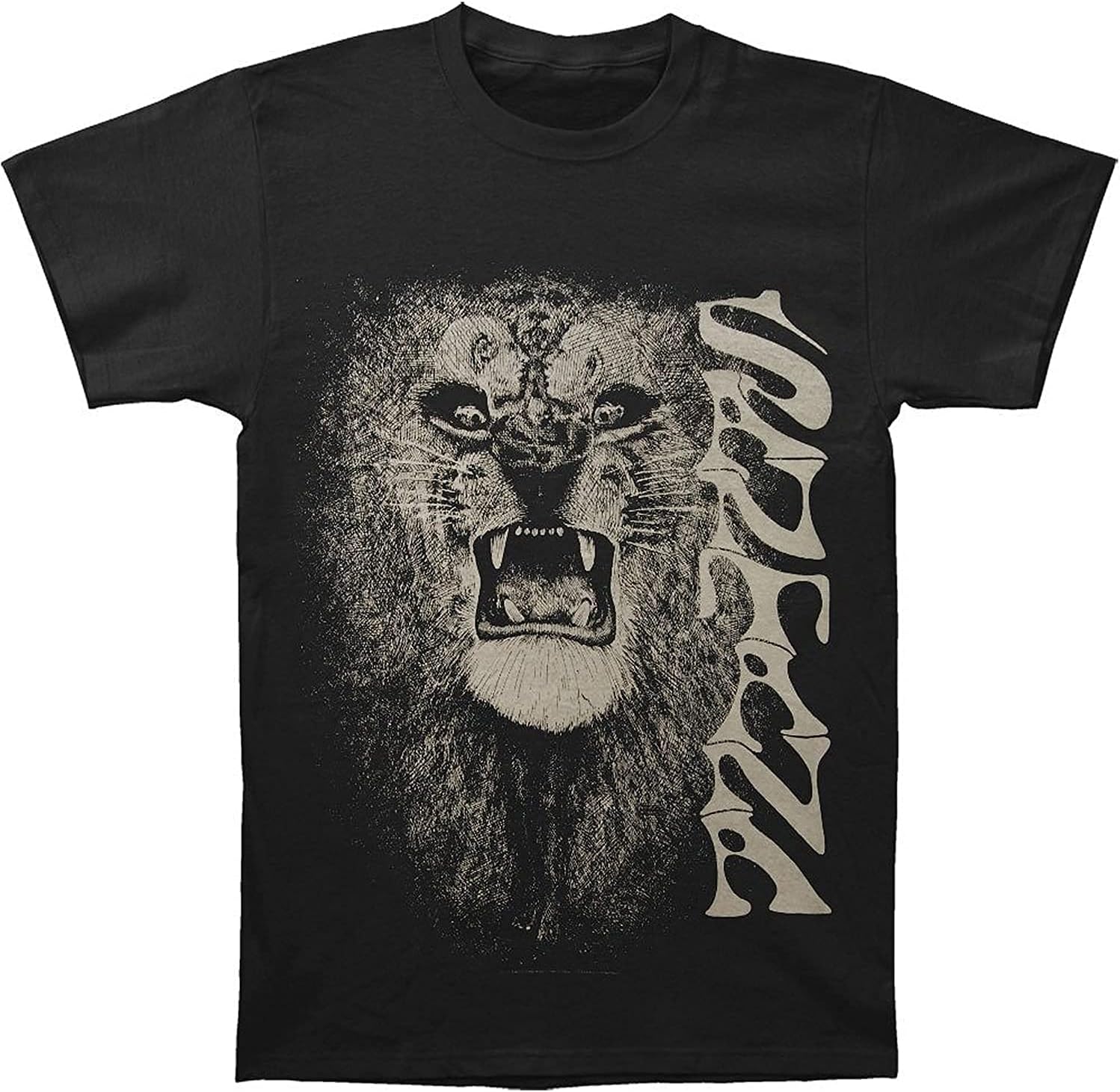 Santana Men s White Lion T-Shirt Black | Officially Licensed Merchandise S разноцветный