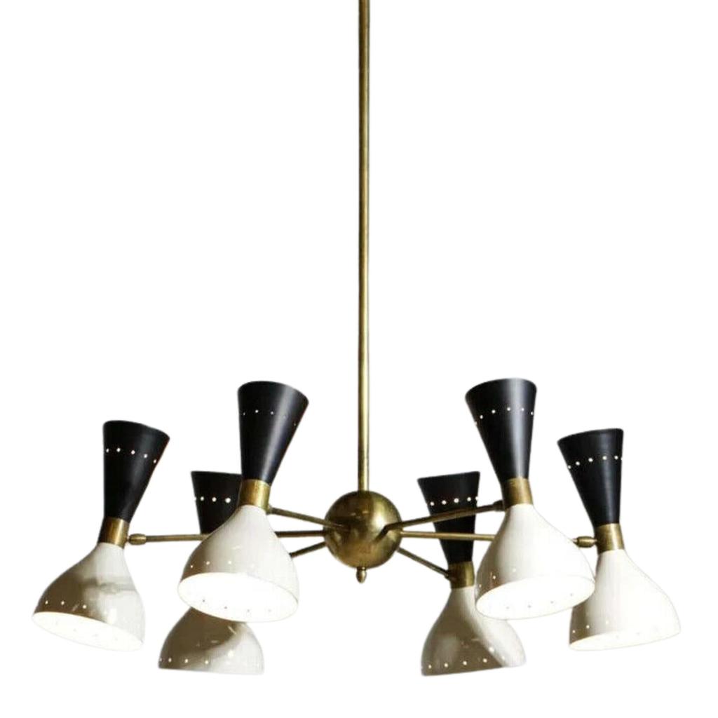 Lustr Diabolo s 12 světly ve stylu stropního svítidla StilNovo Mid Century F