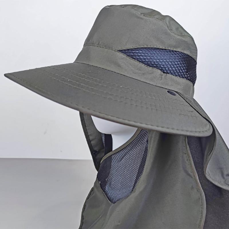 Foldable Sun Protections Hat Hikings Camping Casual Fishing Caps with Neck Flap