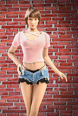 Figura 19XG65C Día de Verano Sexy Denim y Conjunto de Ropa y cabeza no [TOYBARJAPAN] 1/6 Accesorios/VSTOYS Chaleco, Pantalones Cortos, Tanga (Cuerpo incluido)