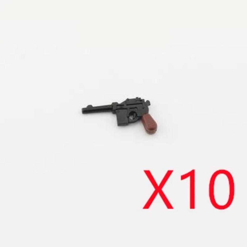 WWI WWII Building Blocks Soldiers Military Accessories Bomb Two-color Gun Mini Brick Weapons Gift Toy AKM Helmet RPG Grenad X026