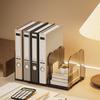 Bookcase Office Document Organizer Four-Compartment Book Holder Transparent Desktop Book Stand Document Display Rack