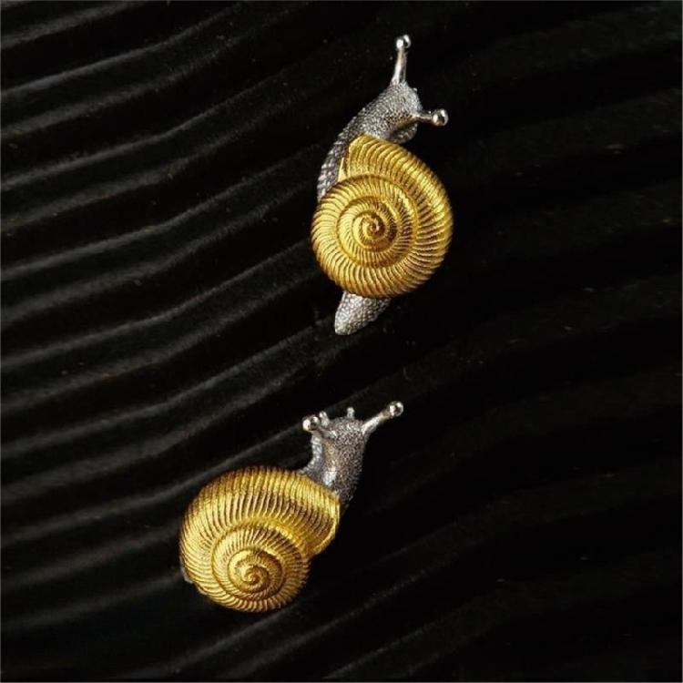 Chic Snail Ear Embellishments Unique Snail Earrings Stylish Ear Rings Adornment