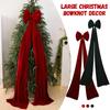 Christmas Decorative Super Large Bow 40*200cm Velvet Bows Knot Xmas Tree Decor Pendant Front Doors Outdoor Activities Party DIY