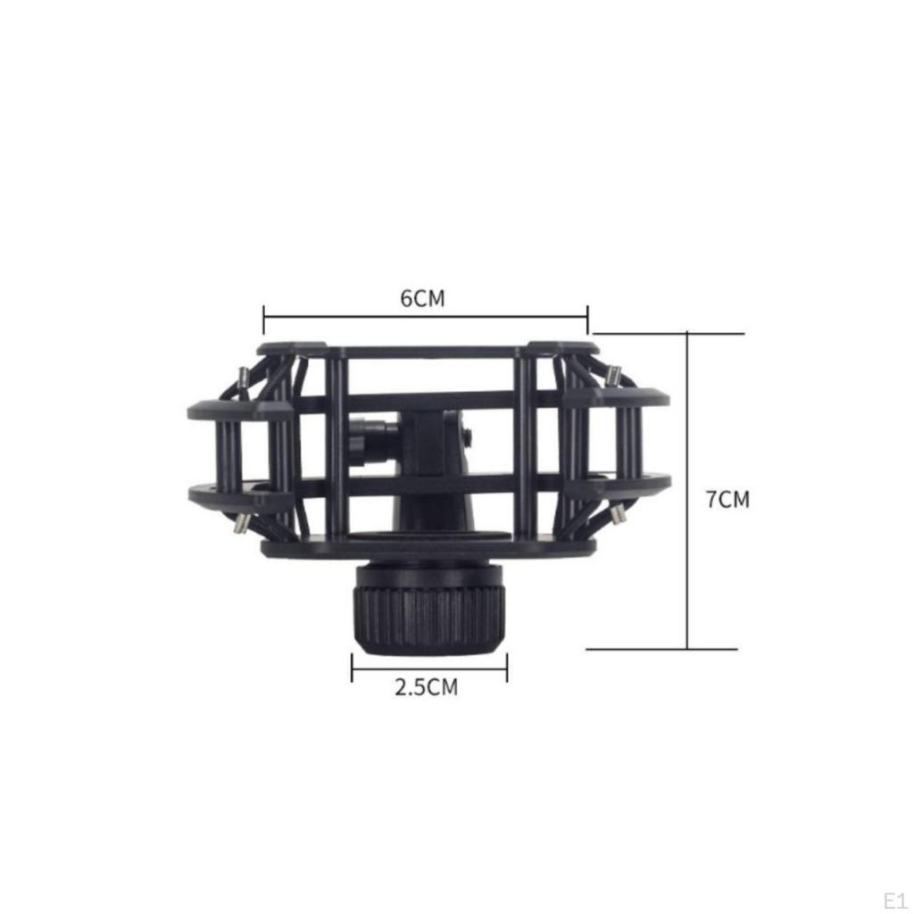 Audio Pickup Shock Mount Rigid CageStyle Aluminum Mic Clip Holder