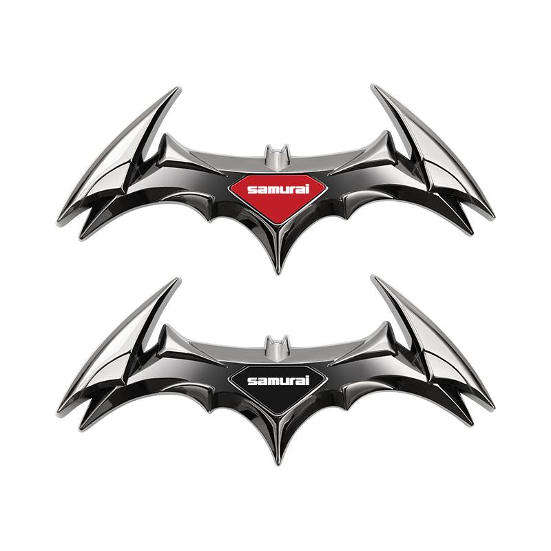 3D Car Stickers Universal Metal Stickers, Bat Shape Badge Car Stickers for Suzuki Samurai