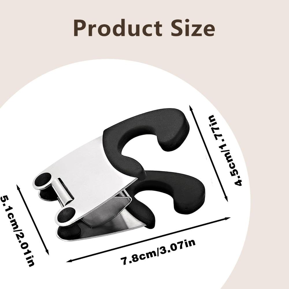 1Pcs Stainless Steel Pot Clip Silicone Anti Scald Grip Easy Fixed for Spoon Spatula Fork Holder Kitchen Accessories Tools