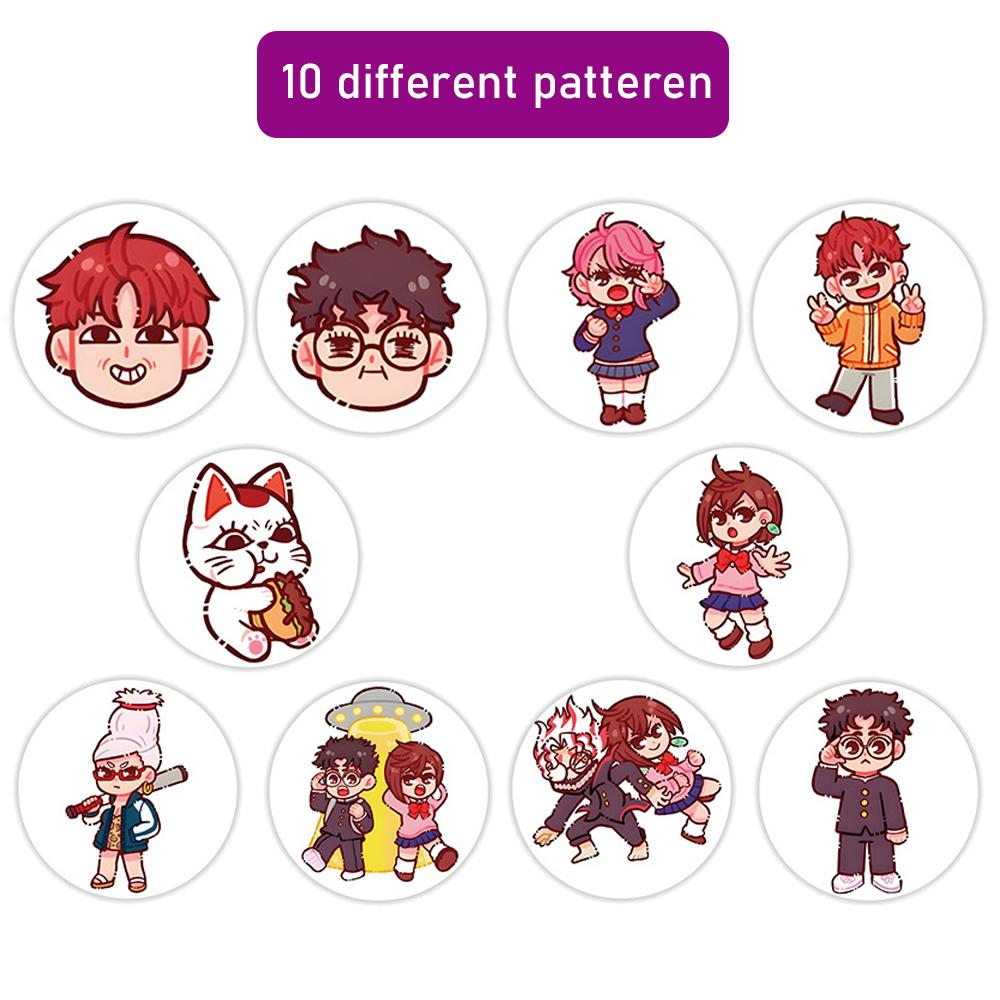 500pcs Anime Cute DANDADAN Stickers Roll Children DIY Cartoon Sealing Decals Notebook Guitar Bike Decoration Sticker Reward Gift