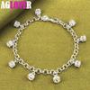925 Sterling Silver Crown Pendant AAA Zircon Bracelet Jewelry