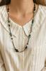 [Malline] Natural Stone Long Necklace, Onyx, Amazonite, Cosmo Aura, Length: Approx. 63cm + 5cm Adjuster, Handmade [Hope and Harmony] (Easy To Put On