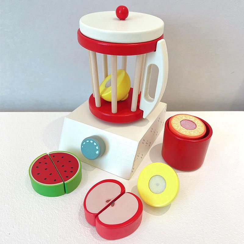 Playing house kitchen wooden white bread machine coffee machine blender simulation kitchen utensils parent-child toys