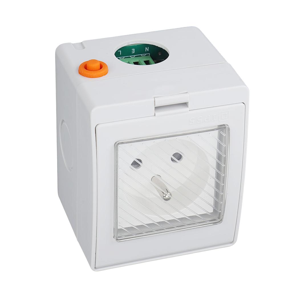 WiFi Smart Socket PC ABS IP55 Waterproof APP Remote Control Power Outlet for Bathroom Outdoor