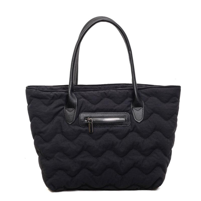2025 winter new large-capacity diamond portable shoulder bag casual simple retro versatile tote bag