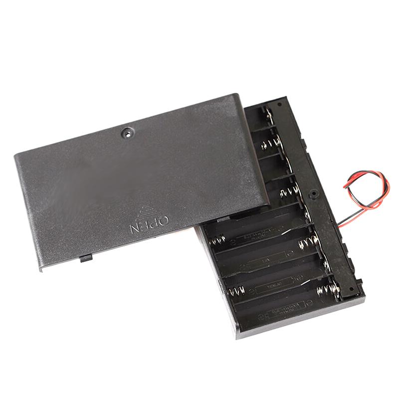 

1/2 шт. 8 слотов Держатель для батареек AA Кейс для хранения батареек Коробка с переключателем и крышкой Контейнер стандартного размера для батареек