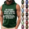 Men's Sleeveless Hoodie Tank Top Casual Loose Fit Graphic Print Summer Muscle Shirt Lightweight Breathable Fabric Comfortable