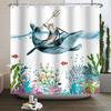 Funny Cat Shower Curtain Cartoon Cute Cats Dog Kids Shower Curtain for Bathroom Waterproof Polyester Home Decor Shower Curtains