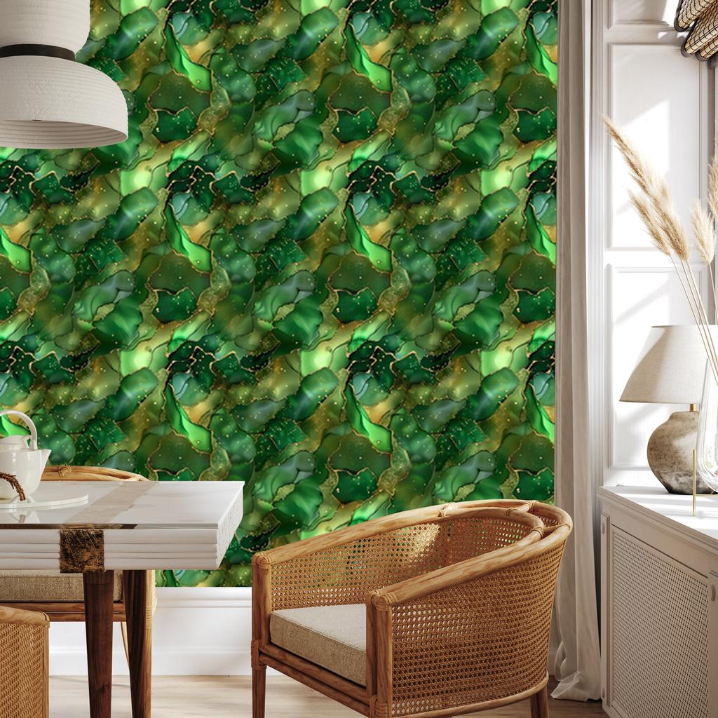 Bottle Green and Green Ink Wallpaper for Living Room and Bedroom 50x1000