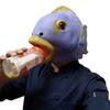 Halloween Niedliches Tier Latex Fischkopfmaske Tropenfisch Kopfschmuck Lustige Party Kostüm Requisiten