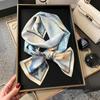 Satin high-end tied hair long silk scarf headband elegant and simple versatile hair band headband streamer hair accessories women's tied bag
