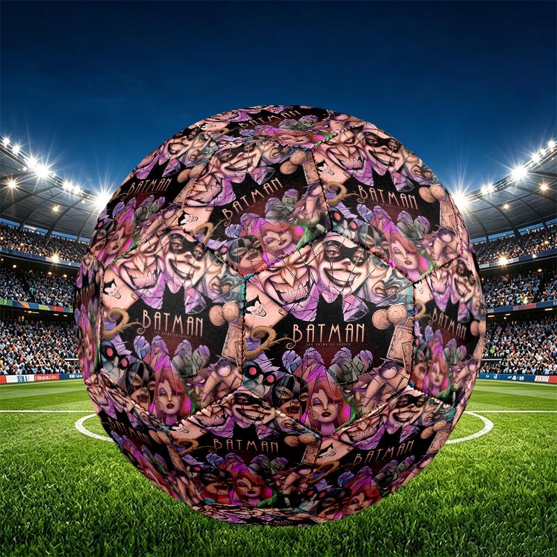 Batman Print Size 5 Soccer Ball, PU Wear Resistant Football for Match Training and Daily Practice, Birthday Gift for Soccer Fans